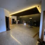LED accent lighting installed in a finished West Michigan basement