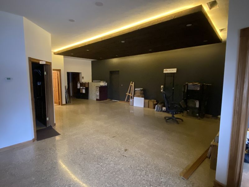 Recessed and LED accent lighting installation