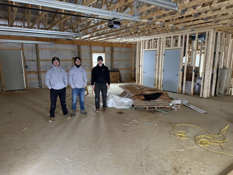 Whole-home rewiring rough-in by the Flat River Electric crew
